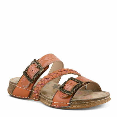 L'Artiste by Spring Step Women's Astra Sandal, Orange Multi, 9