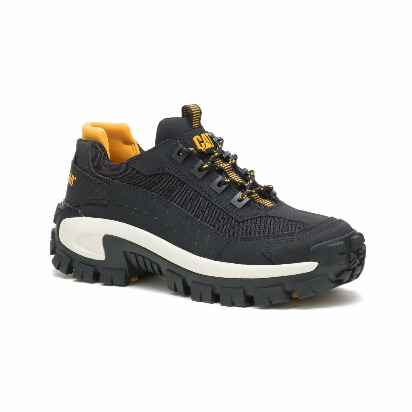 CAT Footwear Men's Invader Steel Toe Work Shoe, Black/Full Moon, 8