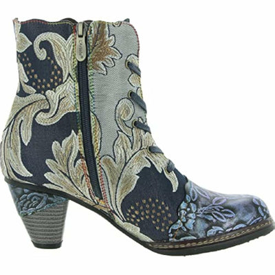 Spring Step L'Artiste Women's Siren Bootie Navy Multi EU 35 / US 5