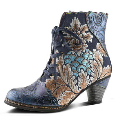 Spring Step L'Artiste Women's Siren Bootie Navy Multi EU 37 / US 6.5-7