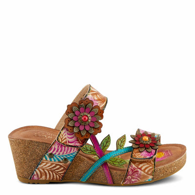 L'Artiste by Spring Step Women's Moai Sandal, Tan Multi, 9.5-10