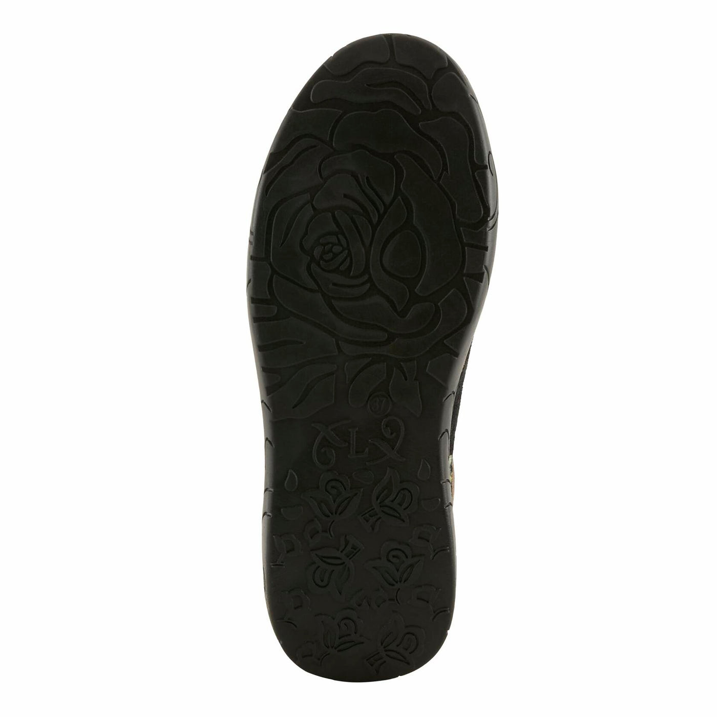 Spring Step L'Artiste Danli-Fab Fashion Sneakers – Premium Leather with Tapestry Print Upper - Lace Up Zipper Closure, Removable Insole, Flat Platform Sole, Black Multi EU 38 / US 7.5-8