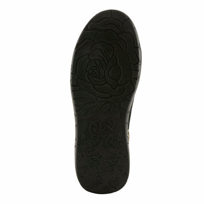 Spring Step L'Artiste Danli-Fab Fashion Sneakers – Premium Leather with Tapestry Print Upper - Lace Up Zipper Closure, Removable Insole, Flat Platform Sole, Black Multi EU 38 / US 7.5-8