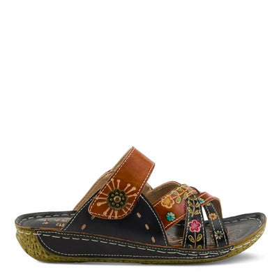 L'Artiste by Spring Step Women's LEIGH Sandals, navy multi 5, 40 M EU (US 9)