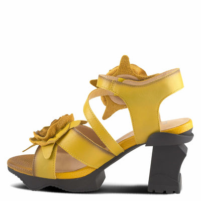 Spring Step L`Artiste Women's Shelly Ankle Strap Sandal Yellow EU 42 / US 10.5-11