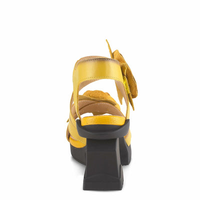 Spring Step L`Artiste Women's Shelly Ankle Strap Sandal Yellow EU 42 / US 10.5-11