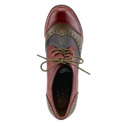 L’Artiste by Spring Step Women's Bardot Dress Pump, Red/Multi, 37 EU/6.5-7 M US