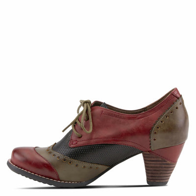 L’Artiste by Spring Step Women's Bardot Dress Pump, Red/Multi, 37 EU/6.5-7 M US