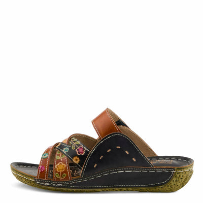 L'Artiste by Spring Step Women's LEIGH Sandals, navy multi 5, 40 M EU (US 9)