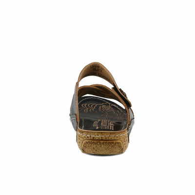 L'Artiste by Spring Step Women's LEIGH Sandals, black/multi 4, 41 M EU (US 9.5-10)