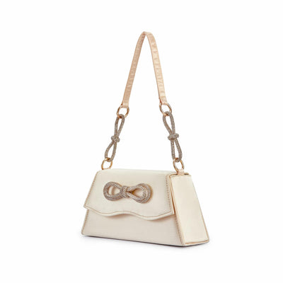 Lady Couture AMY Rhinestone Bow Handbag, Gold