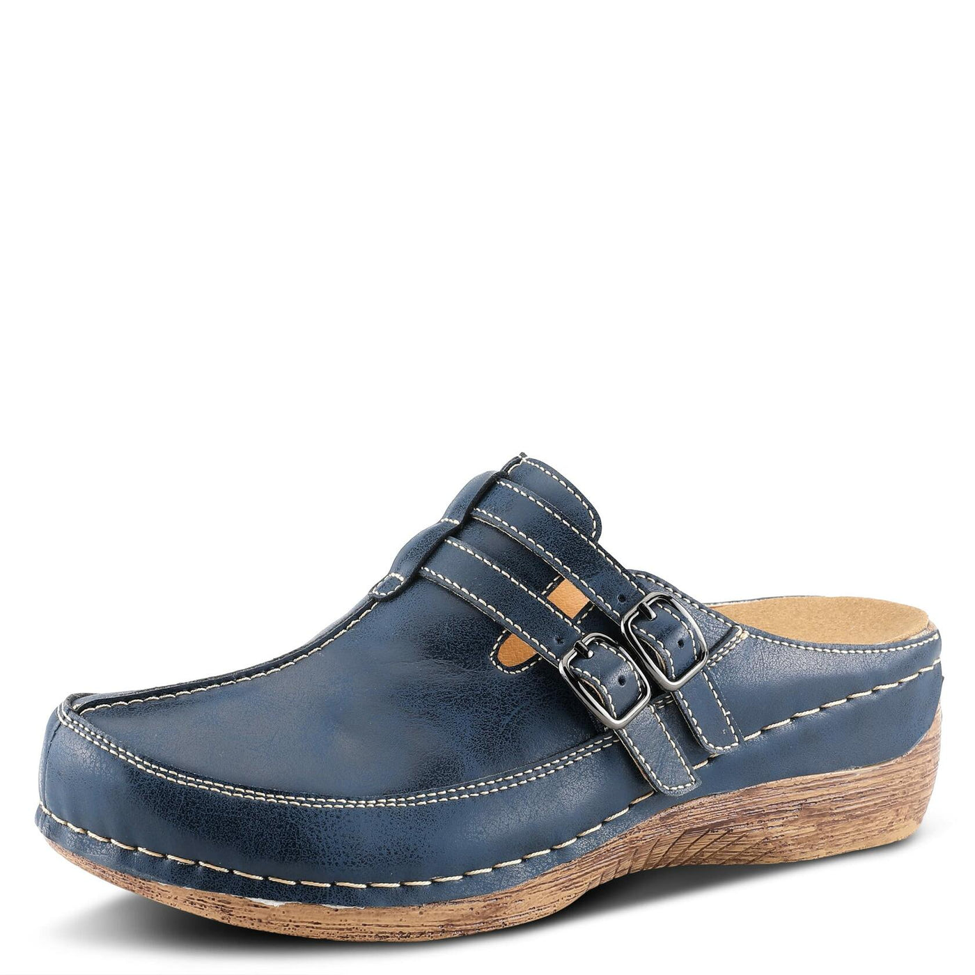 Spring Step Happy Mule Clogs for Women - Ladies Slip-On Clogs with Ajdustable Straps - Comfortable Slip-On Loafers for Women - Navy EU 42 / US 10.5-11