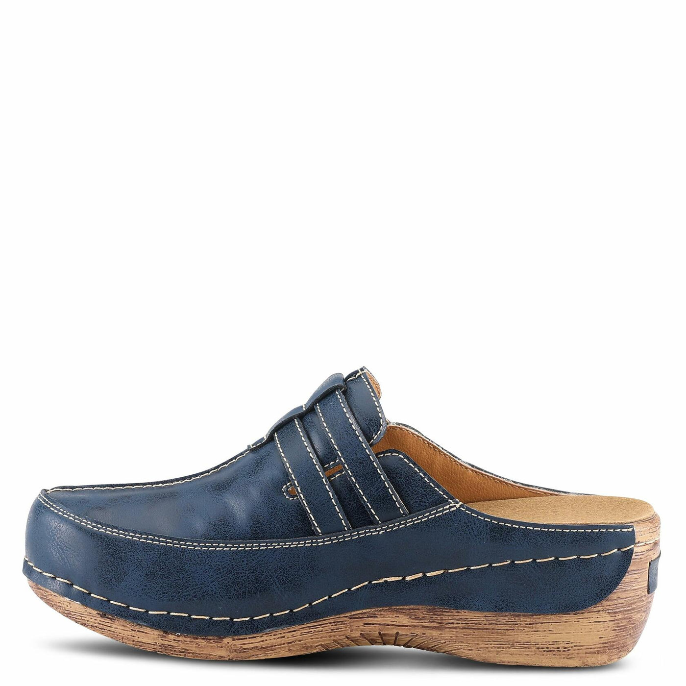 Spring Step Happy Mule Clogs for Women - Ladies Slip-On Clogs with Ajdustable Straps - Comfortable Slip-On Loafers for Women - Navy EU 41 / US 9.5-10