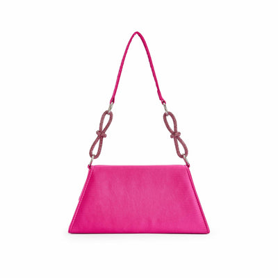 Lady Couture AMY Rhinestone Bow Handbag, Fuchsia