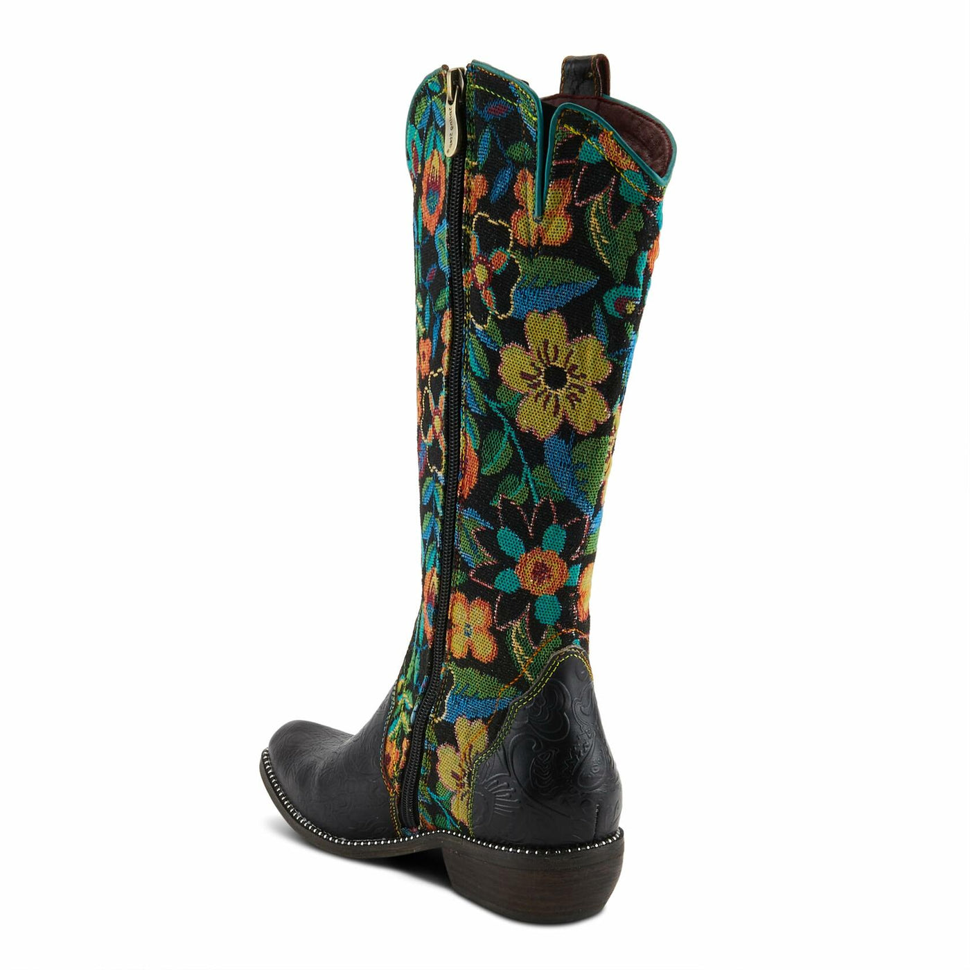 Spring Step L'Artiste Women's Rodeoqueen Leather Tall Boot Black Multi EU 42 / US 10.5-11