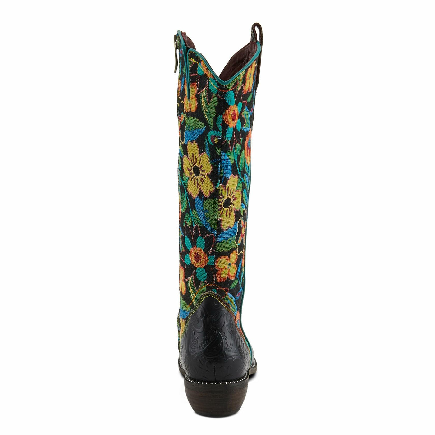 Spring Step L'Artiste Women's Rodeoqueen Leather Tall Boot Black Multi EU 42 / US 10.5-11
