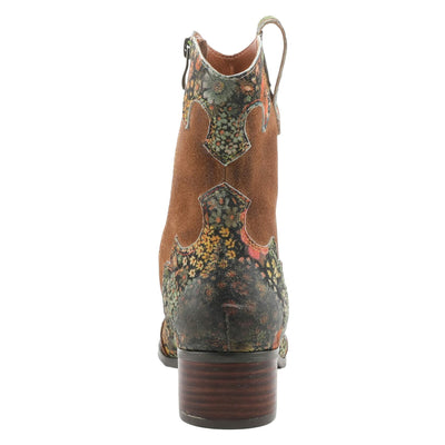 L'Artiste by Spring Step Women's Lady Luck Western Boot, Tan Multi Suede, 8.5