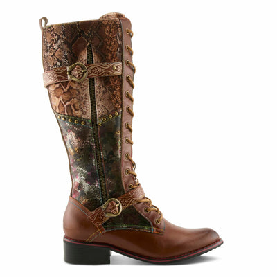 Spring Step L'Artiste Women's Vaneyck Leather Tall Boot Brown Multi EU 36 / US 5.5-6