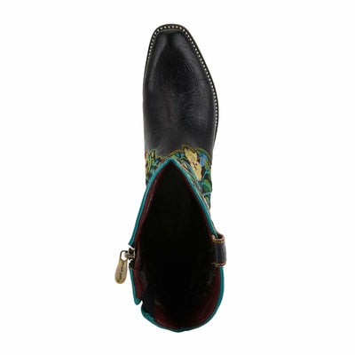 Spring Step L'Artiste Women's Rodeoqueen Leather Tall Boot Black Multi EU 42 / US 10.5-11