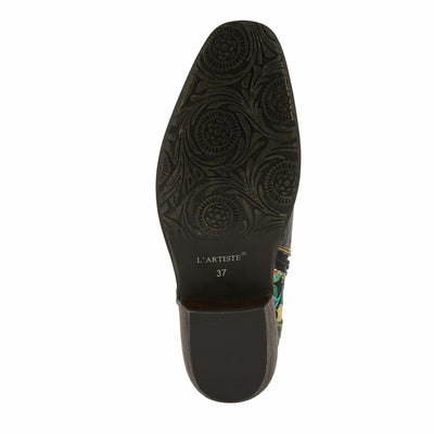 Spring Step L'Artiste Women's Rodeoqueen Leather Tall Boot Black Multi EU 42 / US 10.5-11