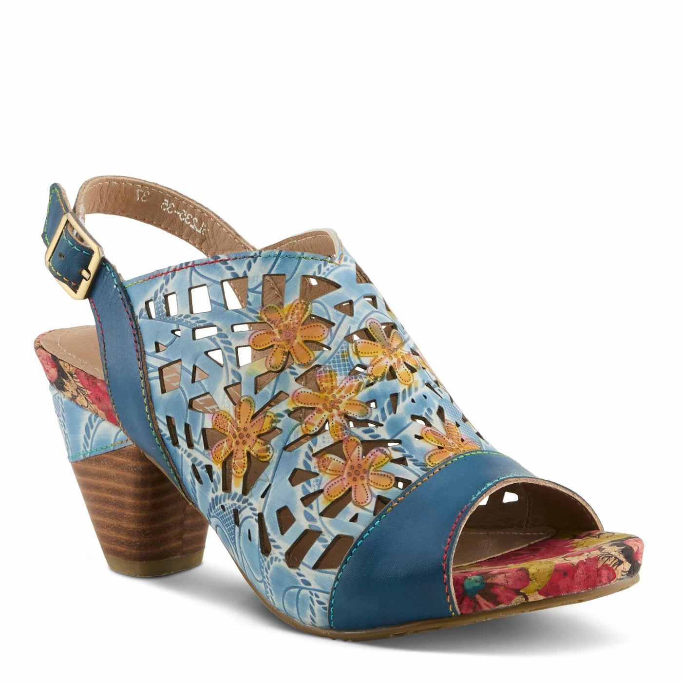 L'Artiste by Spring Step Women's Eclipsing Pump, Blue Multi, 9.5-10