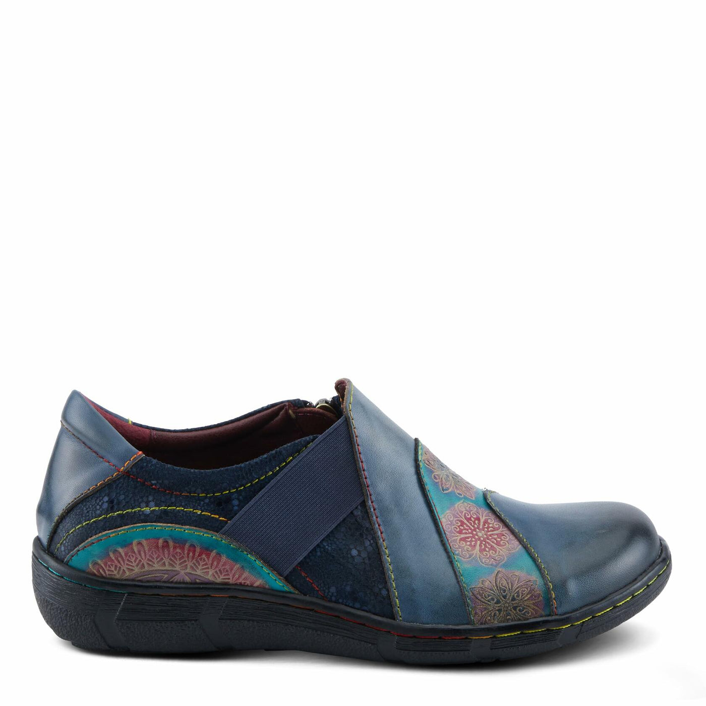 L'Artiste by Spring Step Women's Lata Clog, Navy Multy, 7