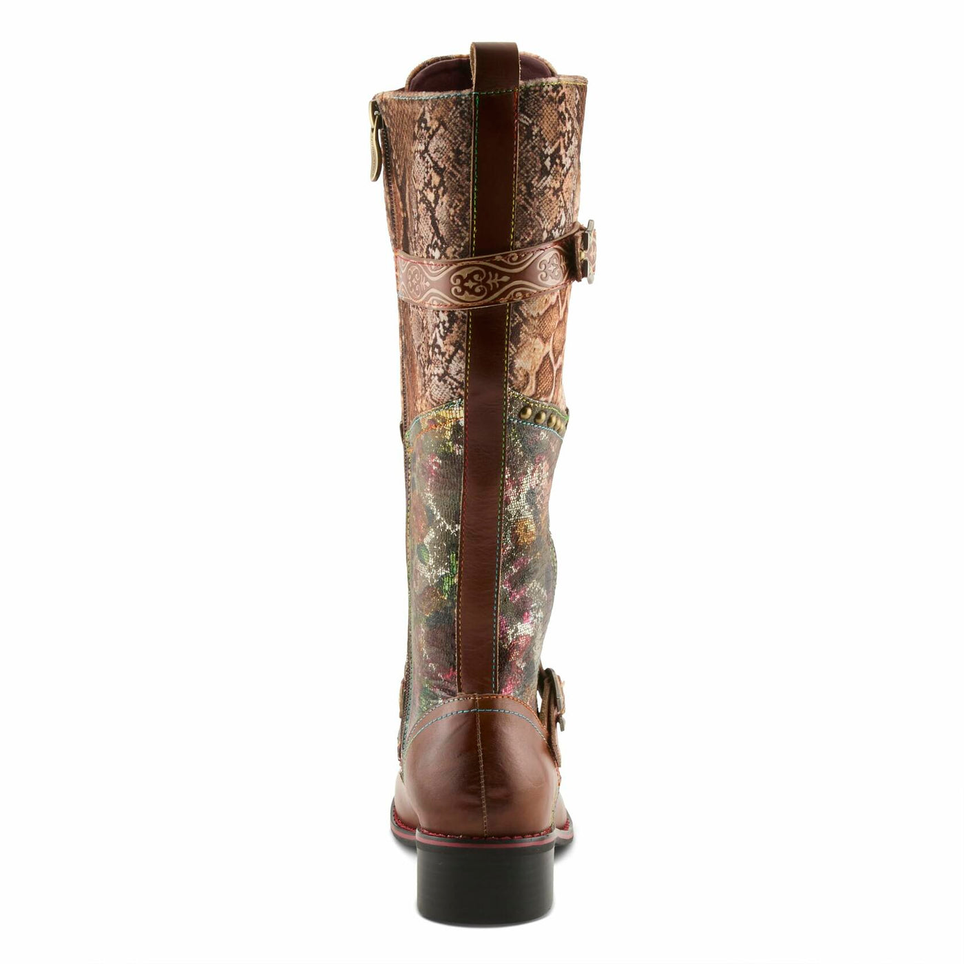 Spring Step L'Artiste Women's Vaneyck Leather Tall Boot Brown Multi EU 35 / US 5