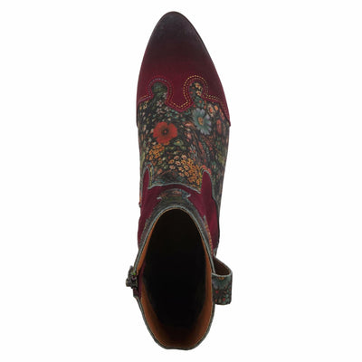 L'Artiste by Spring Step Women's Lady Luck Western Boot, Bordeaux Multi Suede, 10.5-11