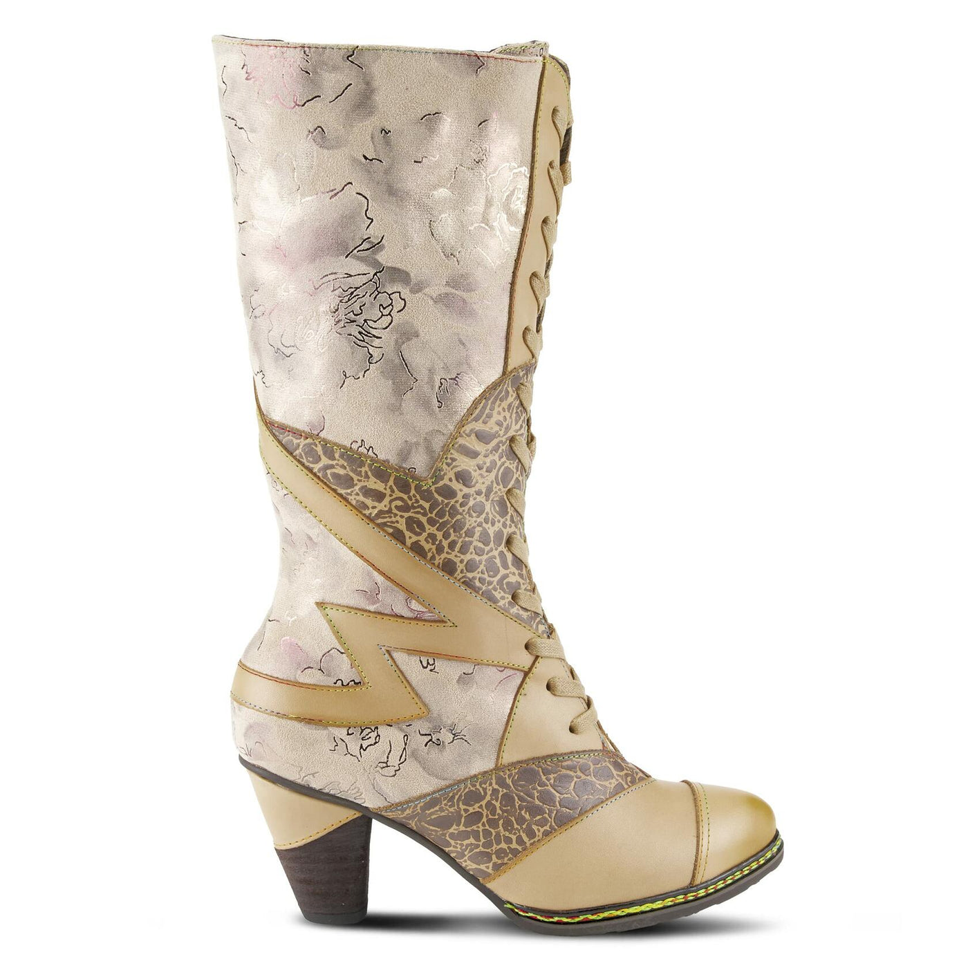 Spring Step L'Artiste Women's Malagie-Croco Boots Beige Multi EU 42 / US 10.5-11