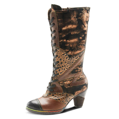 Spring Step L'Artiste Women's Malagie-Croco Boots Brown Multi EU 38 / US 7.5-8