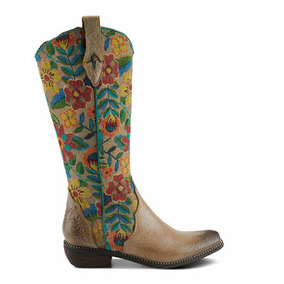 Spring Step L'Artiste Women's Rodeoqueen Leather Tall Boot Taupe Multi EU 42 / US 10.5-11