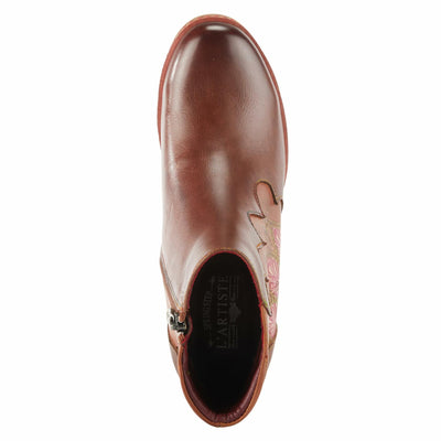 Spring Step L`Artiste Women's Zamihi Leather Bootie Brown EU 38 / US 7.5-8