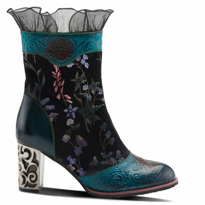 Spring Steps L`Artiste Gaga Mid-Calf Boots for Women - Ladies Boot with Side Zipper Closure - Comfortable Western Women's boots - Turquoise Multi EU 35 / US 5