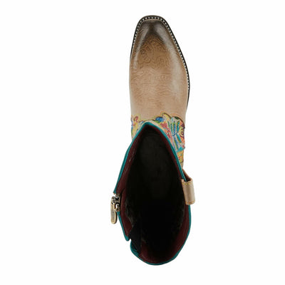 Spring Step L'Artiste Women's Rodeoqueen Leather Tall Boot Taupe Multi EU 40 / US 9