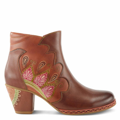 Spring Step L`Artiste Women's Zamihi Leather Bootie Brown EU 38 / US 7.5-8