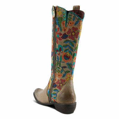 Spring Step L'Artiste Women's Rodeoqueen Leather Tall Boot Taupe Multi EU 42 / US 10.5-11