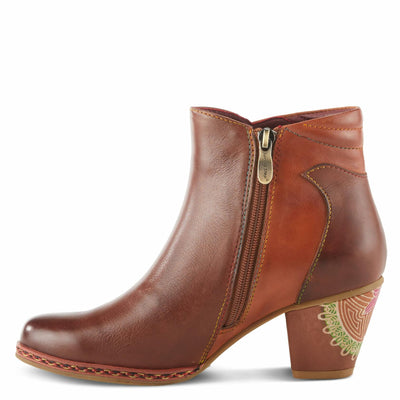Spring Step L`Artiste Women's Zamihi Leather Bootie Brown EU 38 / US 7.5-8
