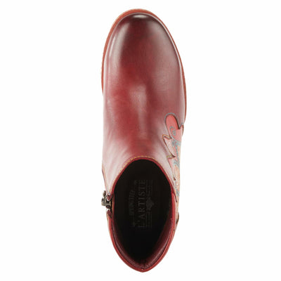 Spring Step L`Artiste Women's Zamihi Leather Bootie Red EU 35 / US 5