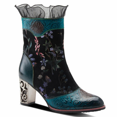 Spring Steps L`Artiste Gaga Mid-Calf Boots for Women - Ladies Boot with Side Zipper Closure - Comfortable Western Women's boots - Turquoise Multi EU 42 / US 10.5-11
