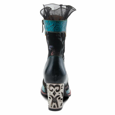 Spring Steps L`Artiste Gaga Mid-Calf Boots for Women - Ladies Boot with Side Zipper Closure - Comfortable Western Women's boots - Turquoise Multi EU 36 / US 5.5-6