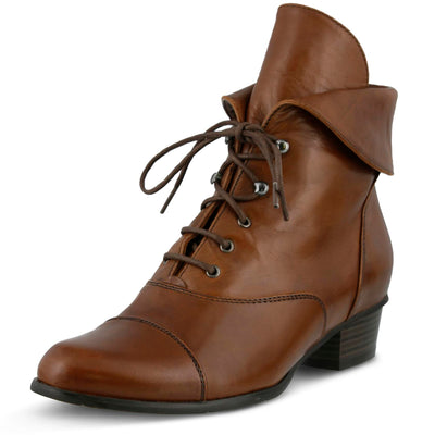 Spring Step Women's Galil Lace-Up Bootie Medium Brown EU 35/5