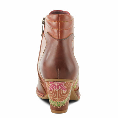 Spring Step L`Artiste Women's Zamihi Leather Bootie Brown EU 38 / US 7.5-8