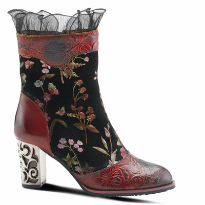 Spring Steps L`Artiste Gaga Mid-Calf Boots for Women - Ladies Boot with Side Zipper Closure - Comfortable Western Women's boots - Red Multi EU 36 / US 5.5-6