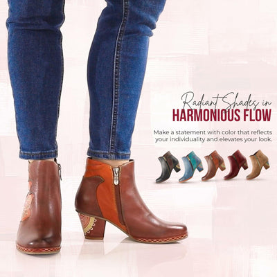 Spring Step L`Artiste Women's Zamihi Leather Bootie Brown EU 38 / US 7.5-8