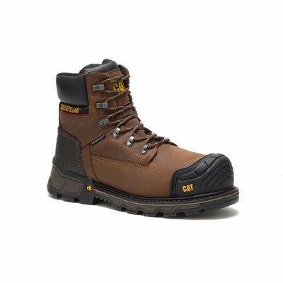 Cat Footwear Men's Excavatorxl 6" Wp Ct Construction Boot, Dark Brown, 10.5