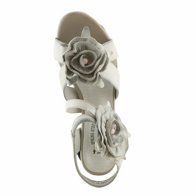 L'Artiste by Spring Step Women's Shelly Sandal, Light Grey, 9.5-10