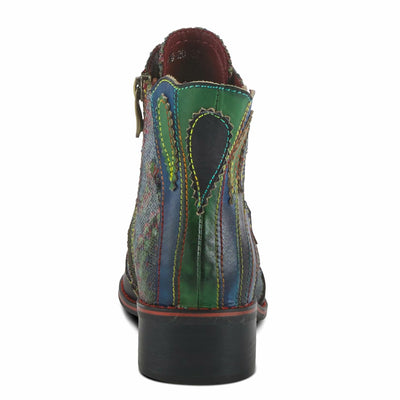 Spring Step L'Artiste Benatar Booties for Women - Ladies Western Bootie with Lace-Up and Zipper - Fasionable Ankle Boots for Womens - Black Multi EU 38 / US 7.5-8