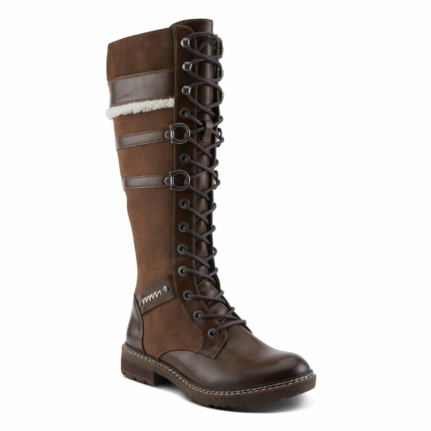 PATRIZIA Women's ALGERON Tall Boots with Sleek Design, Decorative Details, and Comfortable Fit Brown EU 41 / US 9.5-10