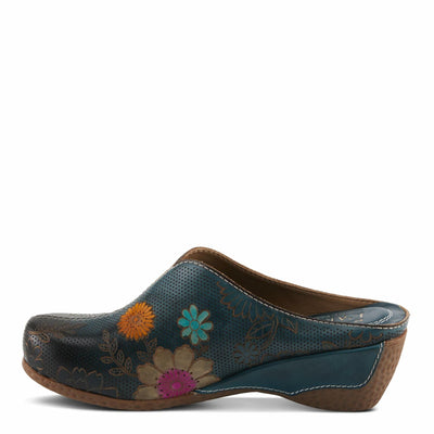 L'Artiste by Spring Step Women's Chienti Clog, Navy Multi, 9