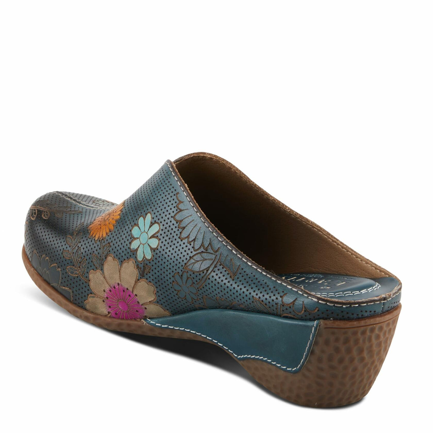L'Artiste by Spring Step Women's Chienti Clog, Navy Multi, 9